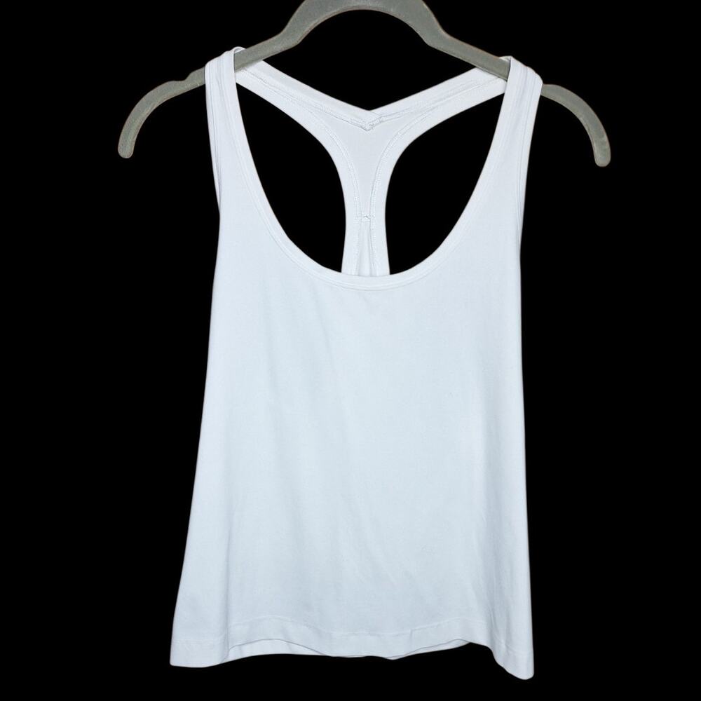 Lululemon Nulu Racerback cropped run tank white soft gym workout running yoga